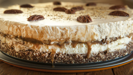 Caramel and peanut butter cheesecake