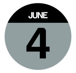 4 june calendar circle