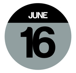 16 june calendar circle