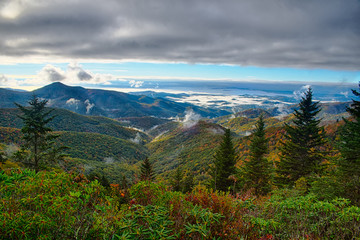 Blue Ridge Parkway National Park Sunrise Scenic Mountains Autumn