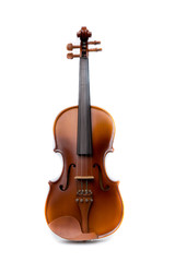 Fototapeta premium Close up of a violin on white background