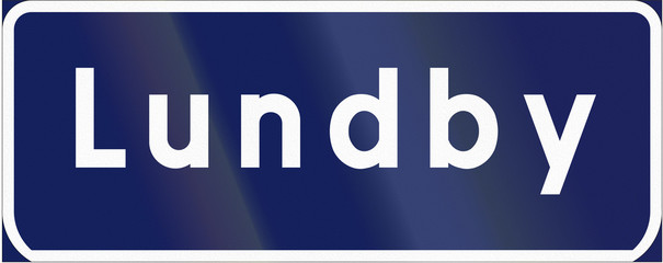 Road sign used in Sweden - Place indication sign