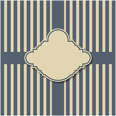 Background with vintage frame, vector illustration.