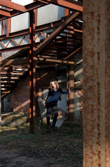 Young beautiful girl on a walk