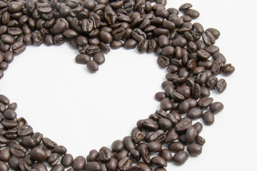 coffee bean in heart shpe