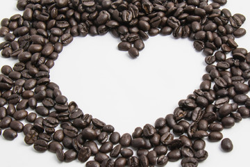 coffee bean in heart shape