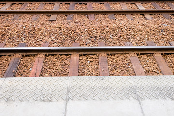Railway track and platform