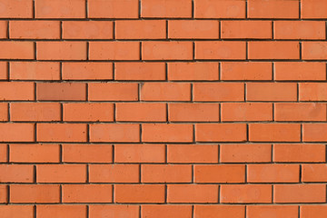 brick wall of red brick
