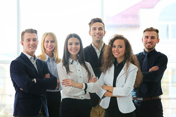 Photo of young business people in a conference room