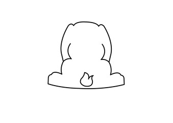 Osterhase Von hinten