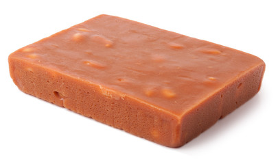 Pieces of sherbet isolated on white background