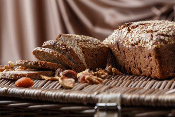 Homemade bread with seeds