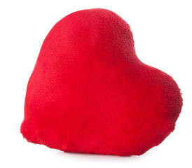 Soft plush heart isolate