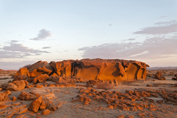 Granite rock formations north of the Brandberg, Namibia