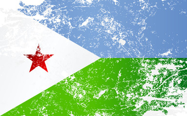 Djibouti Grunge Texture Flag