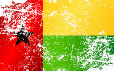 Guinea-Bissau Grunge Texture Flag