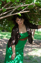 Young beautiful girl on a walk