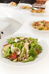 salad on white plate