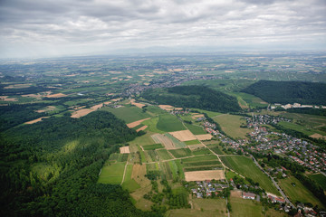 Obraz premium Urlaubsregion Breisgau Luftaufnahme