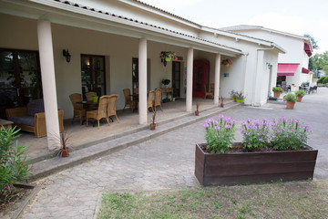 View of the exterior of a beautiful modern house