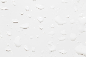 drops of water on a white background