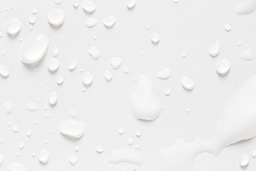 drops of water on a white background