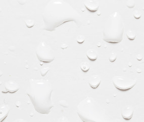 drops of water on a white background