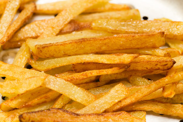 french fries background, closeup shot