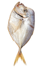 smoked fish on a white background