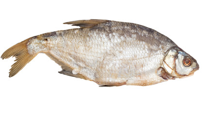 smoked fish on a white background