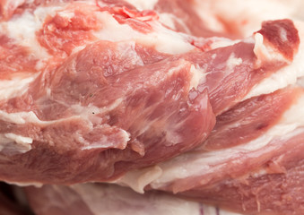 fresh pork meat as a background