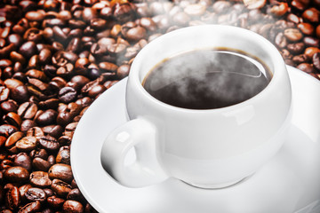 cup of hot coffee