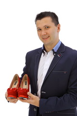 Naklejka premium Pan sprzedawca
