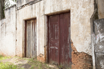 facade of building in varpa, counyryside brazil