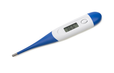 Thermometer on white background