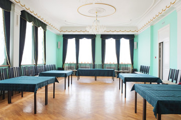 Interior of an empty conference hall