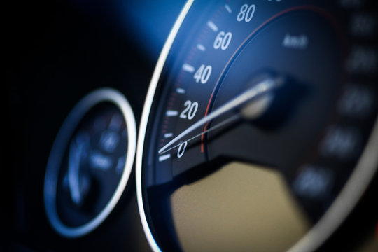 Car speedometer detail