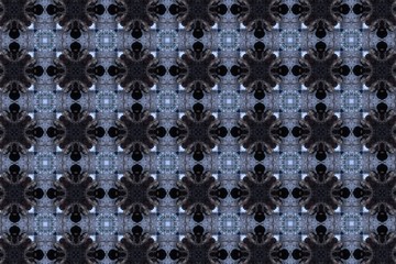 Тёмные узоры на голубом фоне. 5
