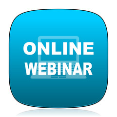 online webinar blue icon