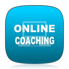 online coaching blue icon
