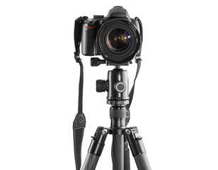 Dslr camera on a tripod - Powered by Adobe
