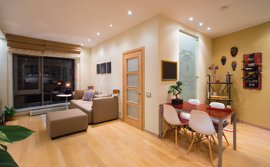 Modern Interior of a guest room in the private house.