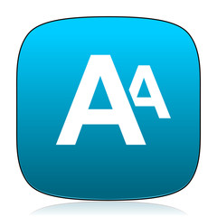 alphabet blue icon