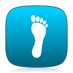 foot blue icon