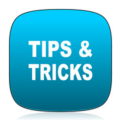 tips tricks blue icon