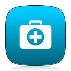 first aid blue icon