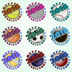 Set balls and merry christmas