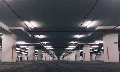 Empty parking lot