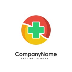 Obraz premium Tablet Medical Cross Logo