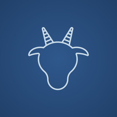 Cow head line icon.
